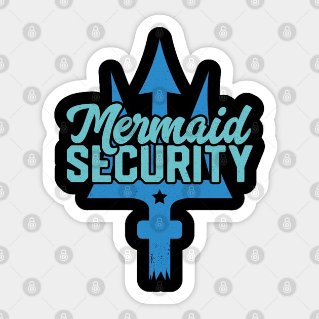 Merman Mermaid Security Swimmer Gift Funny Swimming Sticker by trendingoriginals